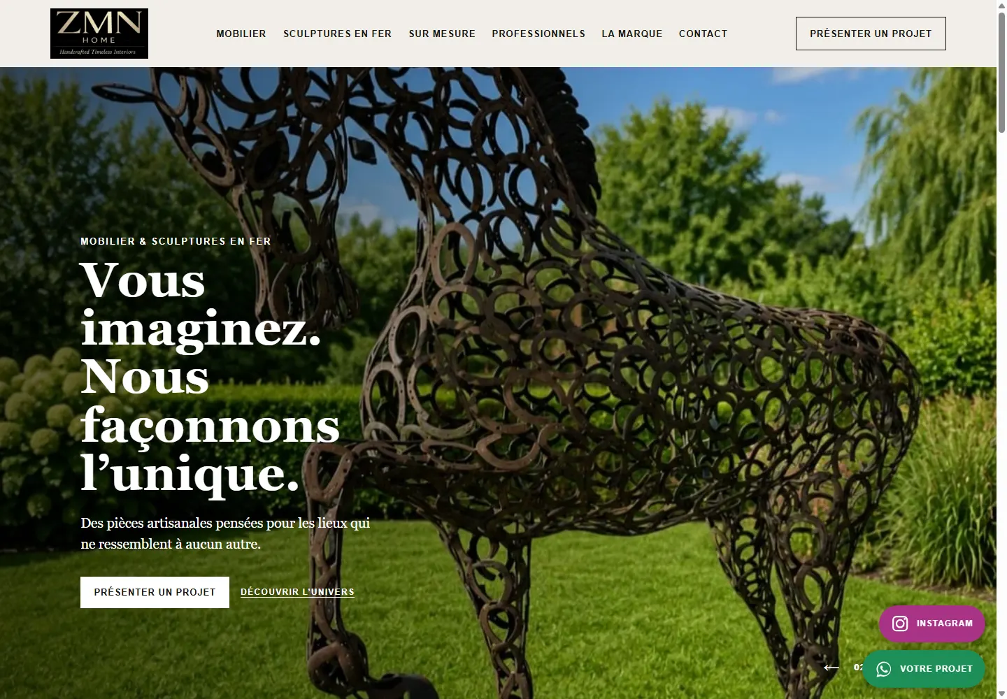 Aperçu du site ZMN Home
